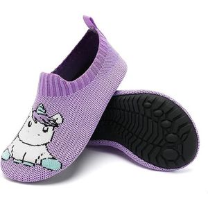 Lichtgewicht Unicorn Slippers - Ademend & Antislip - Kinderen Sloffen - Zacht & Comfortabel - Geschikt voor Binnen en Buiten - Paars - Mat EU30/31