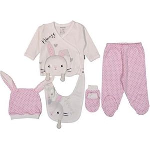 Miniworld- Newborn set- 5-delige roze baby Newborn kleding set - 0-3 maanden