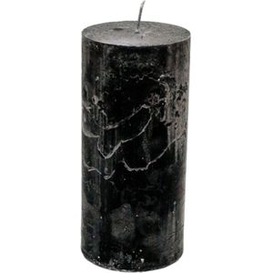 Branded By - Kaarsen 'Pillar' (Ø7cm x 15cm) - Black (set van 6)