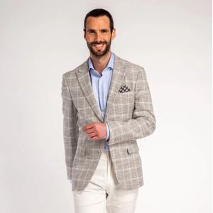 Gents - Colbert linnenkatoen ruit - Maat 106