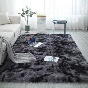 Hoogpolig bont tapijt voor woonkamer en slaapkamer - Soft Area tapijt - shaggy tapijt (120 x 160 cm Dark Gray)