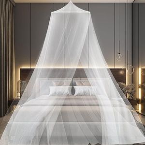 S&Dshopline® Klamboe bed, 200 x 200 cm, muggennet, bed, muggennet, voor tweepersoonsbed, muggennet, draagbaar muggennet, voor reizen en thuis, outdoor, wit