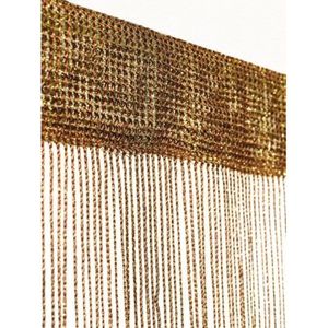 Marissa Lurex Draadgordijn goud/bruin 90x250cm