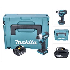 Makita DTD 157 G1J accu slagmoersleutel 18 V 140 Nm 1/4"" borstelloos + 1x oplaadbare accu 6.0 Ah + Makpac - zonder oplader