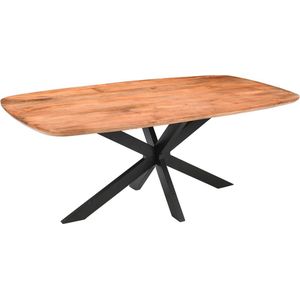 Eettafel / Tafel Mango - 220x100 - Deens ovaal - Verjongd - Naturel - Mango hout - Spinpoot