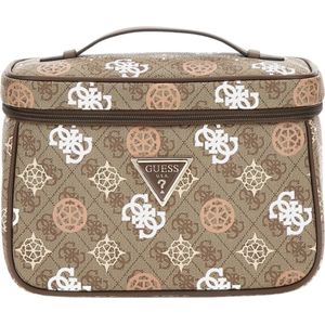 Guess Eliette Logo Toiletery Case Dames Beautycase - Latte Logo Multi - One size