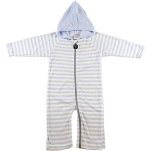 Ducksday onesie unisex - Blue stripe - 80/86