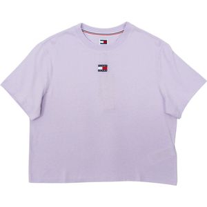 Tommy Hilfiger TJW Boxy Badge Tee Dames T-Shirt - Lila - Maat XL