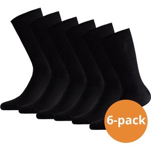 Apollo Bamboo Sokken Zwart - 6 paar Zwarte Bamboe sokken - Unisex - Maat 35-38