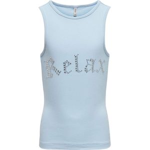 ONLY KOGMILLA S/L SHORT TANK TOP BOX JRS Meisjes Top - Clear SkyPrint:Relax - Maat 134/140