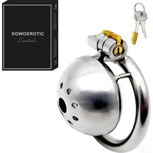 DOWO® - Mini Locker - Kuisheidskooi- Chastity cage - Peniskooi - Hemisferisch - Staal - 50 mm