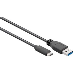 Goobay USB-C naar USB-A kabel - USB3.0 - tot 2A / zwart - 3 meter