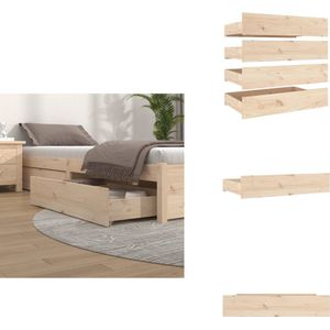 vidaXL Bedlade - Bedlades - Opberglade - Bedbox - Bedlades 4 st massief grenenhout