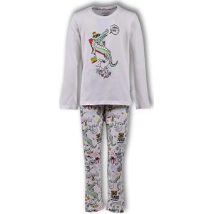 Woody pyjama meisjes – gebroken wit – krokodil – 192-1-CPE-Z/106 – maat 128