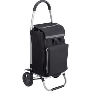 SHOP YOLO - Boodschappentrolley met koelvak - 54 liter tas - Zwart