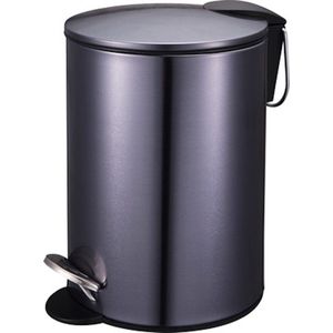 Oneiro's Luxe pedaalemmer Metal Gun - 3 L - ø17 x H 25 cm - badkamer - keuken - kantoor – slaapkamer - glans