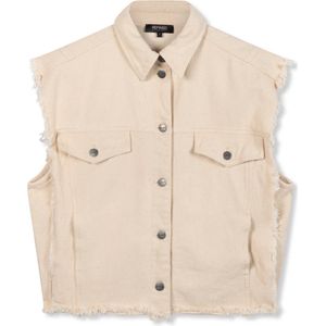 Refined Department Oversized gilet MARLY Creamy White - Maat 1 S/M