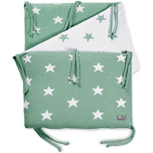 Baby's Only Bedbumper - Bedomrander - Bedomranding baby Star - Mint/Wit - 180x40 cm