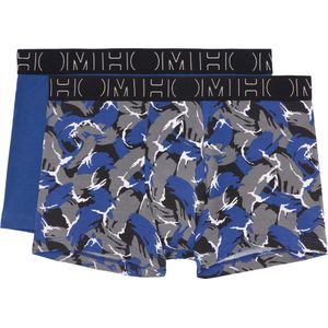 HOM 2P boxers brian camo blauw - S