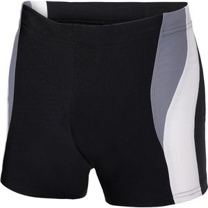 Ladeheid LA-LA40-206-SO Heren Zwembroek - Zwemshorts - sneldrogend - Koordsluiting - Polyester & Elastaan - Zwart/Grijs/Wit - L