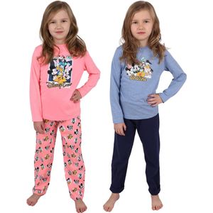 Disney Mickey Mouse - Pyjama in Blauw en Roze OEKO-TEX STANDARD - 2 paar
