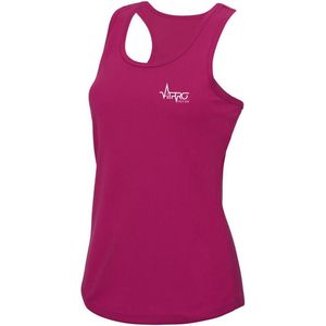 FitProWear Sporthemd Donker Roze Maat M - Dames - Sportkleding - Polyester - Hemden - Mouwloos -