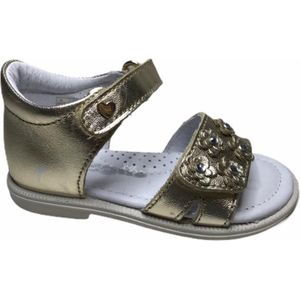 Falcotto bloempjes velcro sandalen 1635 goud  mt 24