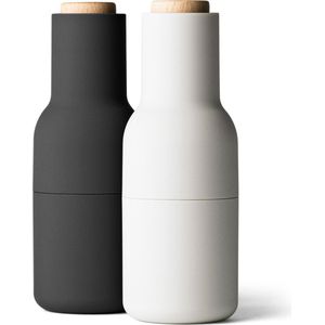 Menu - Bottle grinder - Peper-en Zoutmolen - Ash - Carbon - Beuk - Set van 2