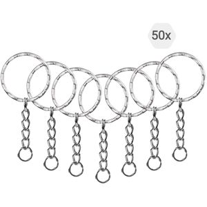 BukkitBow - 50 RVS Sleutelringen - Key Rings - Sleutel ring - Sleutel bos - Splitringen - 25MM