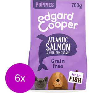 Edgard&Cooper Puppy Graanvrij Zalm&Kalkoen - Hondenvoer - 6 x 700 g