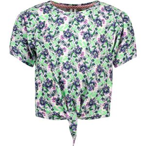 Meisjes t-shirt met knoop - Veerle - Vivid AOP