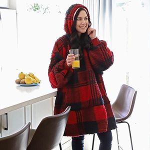 Hoodiedeken, Sherpa Extra Grote Fleecehoodie, / ochtendjas, Comfort Badjas voor dames en heren, wollig, Winter deken - Fleece dekentje - Hoodie Blanket