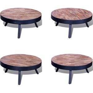 vidaXL Salontafel rond gerecycled teakhout - Salontafel - Salontafel - Salon Tafel - Salon Tafels