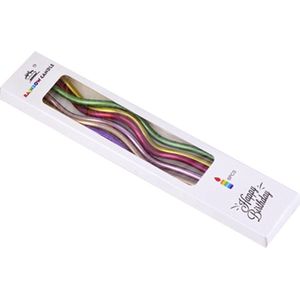 Verjaardagstaart kaarsjes - Rainbow Candle - gebogen kaarsjes - gekleurde kaarsjes - 6 st - taart kaarsjes - feest - verjaardag - taartdecoratie