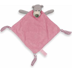 Funnies Beer Tutdoekje Roze 23 x 23 cm