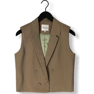 My Essential Wardrobe Emmymw Boxy Vest Blazers Dames - Olijf - Maat 42