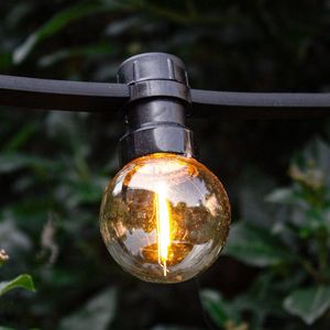 1W lichtsnoer voor buiten met filament LED lampen - Optie dimbaar