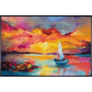 Kleen-Tex Deurmat Wash&Dry Sunset Boat - 50 x 75cm