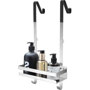 Hangende Douche Caddy Over De Deur RVS Badkamer Opbergrek - Geen Boren Nodig met Zuignap doucherek aan douchewand