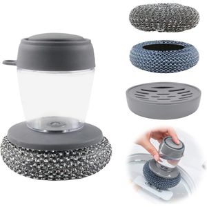 TheLau ® Innovatieve Keukenreinigingsborstel met Ingebouwde Zeepdispenser voor Potten en Pannen