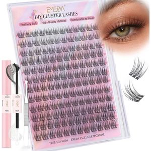 Natuurlijke Wimperclusters Kit - Wispy & Individuele Wimperextensions 10mm, 11mm, 12mm, 13mm Mix