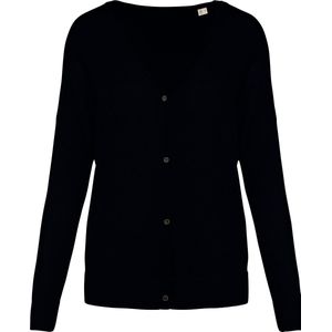 Dames cardigan sweater met Lyocell TENCEL™ Zwart - M