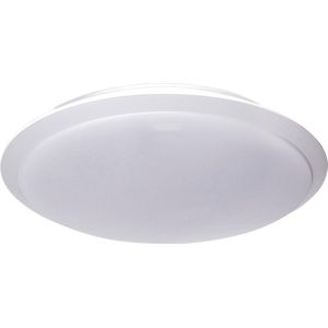 LED Plafondlamp - Igia Ashly - Opbouw Rond 24W - Warm Wit 3000K - Mat Wit - Aluminium