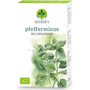 Neuner's Pepermuntthee, Natuurlijk Fris - 1 doosje x 20 zakjes, biologische pepermunt thee, pure kruidenthee.