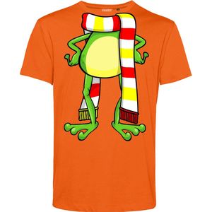 T-shirt kind Oeteldonk Sjaal Kikker | Carnavalskleding kind | Carnaval Kostuum | Foute Party | Oranje | maat 68