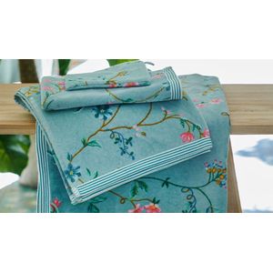 Pip Studio Les Fleurs set van 3 Gastendoekjes - Blauw