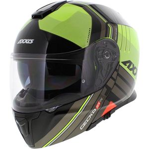 Axxis Gecko SV systeem helm Epic glans zwart fluor geel XXL