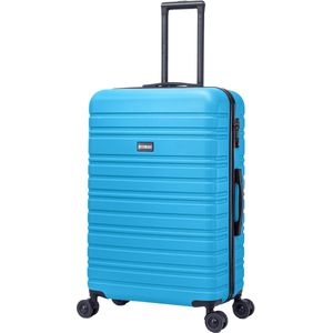 BlockTravel - reiskoffer - L - met dubbele wielen - 95 liter - inbouw TSA slot - lichtgewicht - blauw