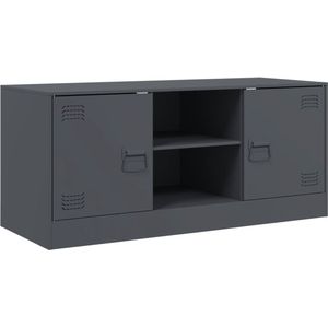 vidaXL-Tv-meubel-99x39x44-cm-staal-antracietkleurig