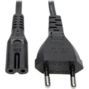 Tripp-Lite P059-006 C7 to Schuko, European Computer Power Cord - 2.5A, 250V, 18 AWG, 6 ft. (1.8 m), Black TrippLite